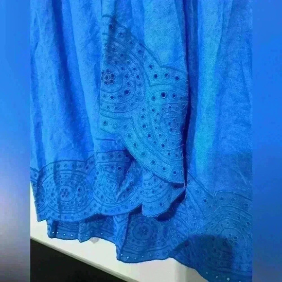 NWT Jason Wu Royal Blue Eyelet Linen - Picture 12 of 12